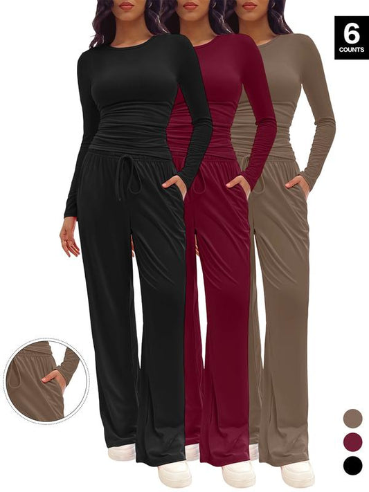 Women's All-Season Ruched Loungewear Set