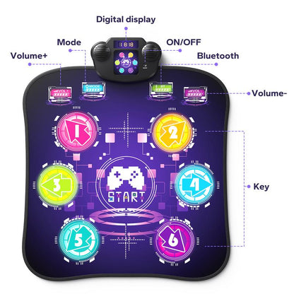 Dance Mat Bluetooth Electronic Dance Pad with Light-up