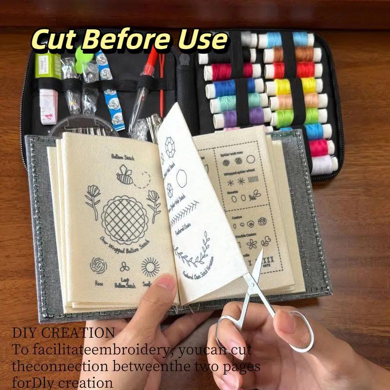 All-Scenario Sewing Kit + Embroidery Stitch Book (86PCS)