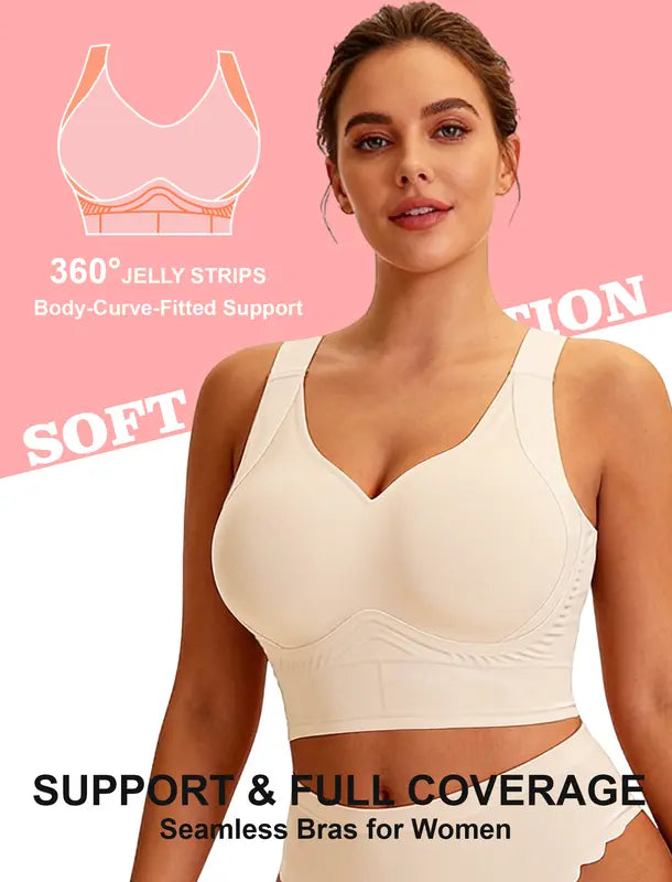 Plus Size Back Fat Smoothing Jelly Bra