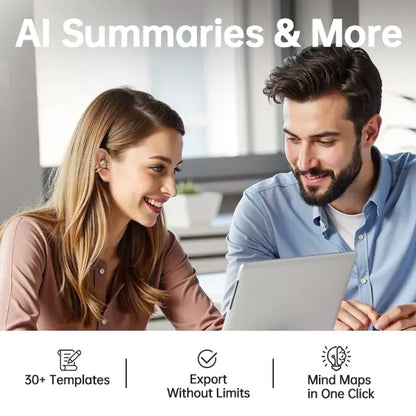 Clip-On Open Ear Wireless Earbuds | Bluetooth 5.4 AI Translation Headphones