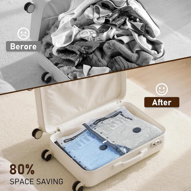 Cordless Rechargeable Vacuum Compression Bag Set