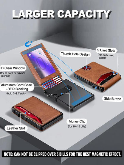 Slim Aluminum Pop-Up Wallet