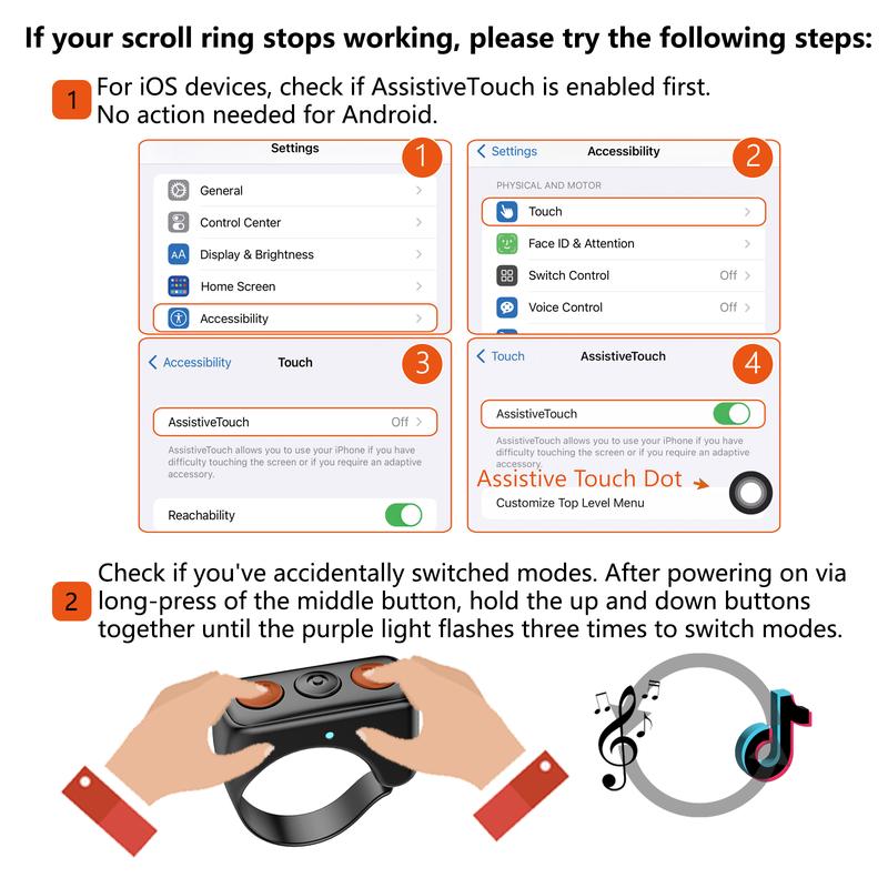 Scrolling Ring Remote Control Scroller Page Turner