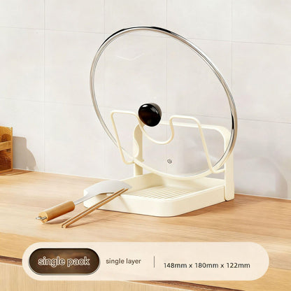 Multi-Functional Kitchen Storage Rack: Pot Lid, Spatula & Cutting Board Organizer