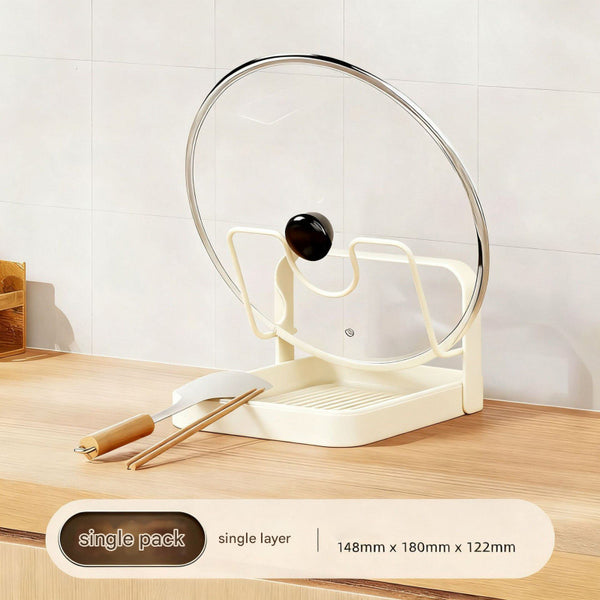 Multi-Functional Kitchen Storage Rack: Pot Lid, Spatula & Cutting Board Organizer