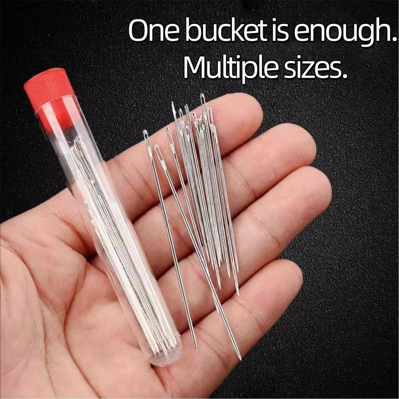 🧵34PCS Big Eye Steel Needles Set