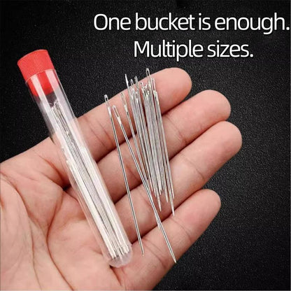 🧵34PCS Big Eye Steel Needles Set