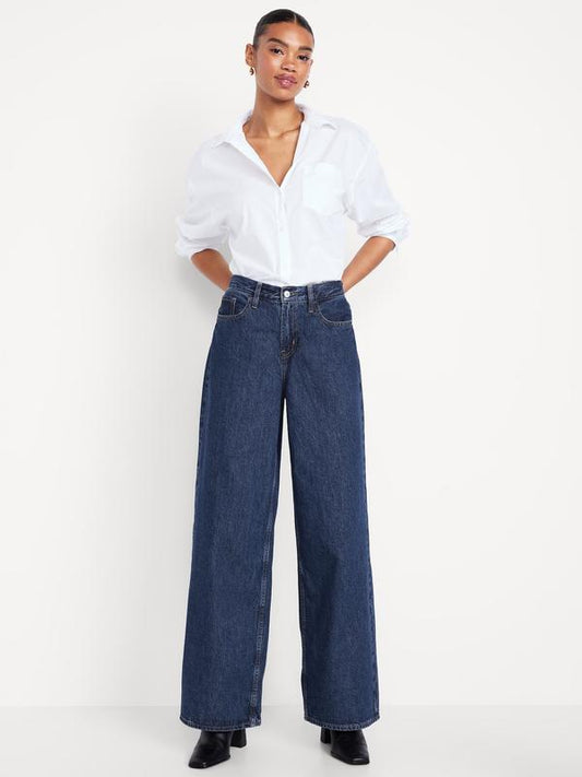 Women's Mid-Rise Wow Baggy Wide-Leg Jeans