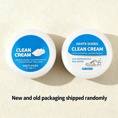 No-Wash White Shoe Cleaner Cream with Sponge