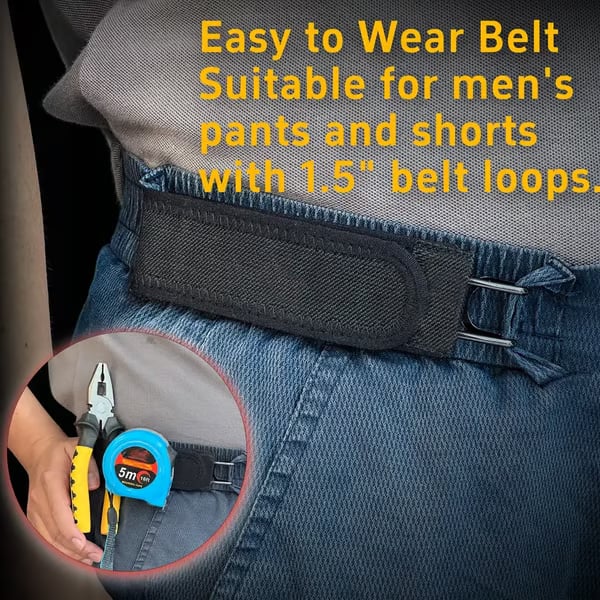 Metal Hook Tactical Elastic Belt
