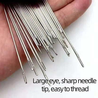 🧵34PCS Big Eye Steel Needles Set