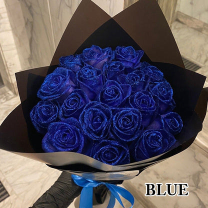 Glitter Faux Roses Bouquet