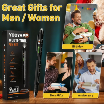 Christmas Gifts for Men & Women,9 in 1 Multitool Pen,Cool Gadgets