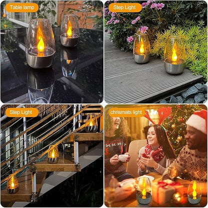 Solar Power Tea Lights Flameless Flicker