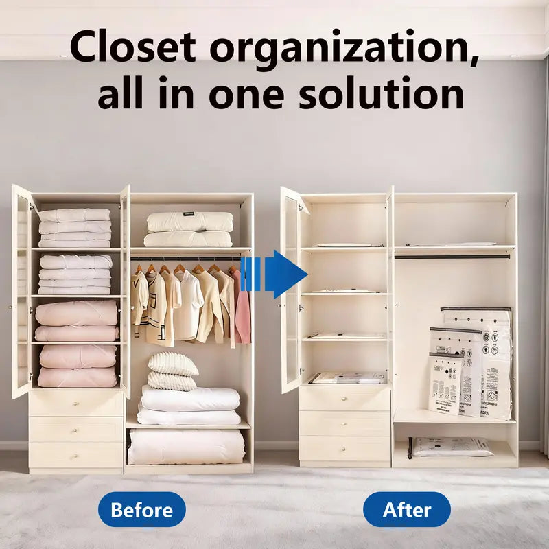 Cordless Travel Vacuum Storage Compression Bag Set