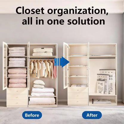 Cordless Travel Vacuum Storage Compression Bag Set