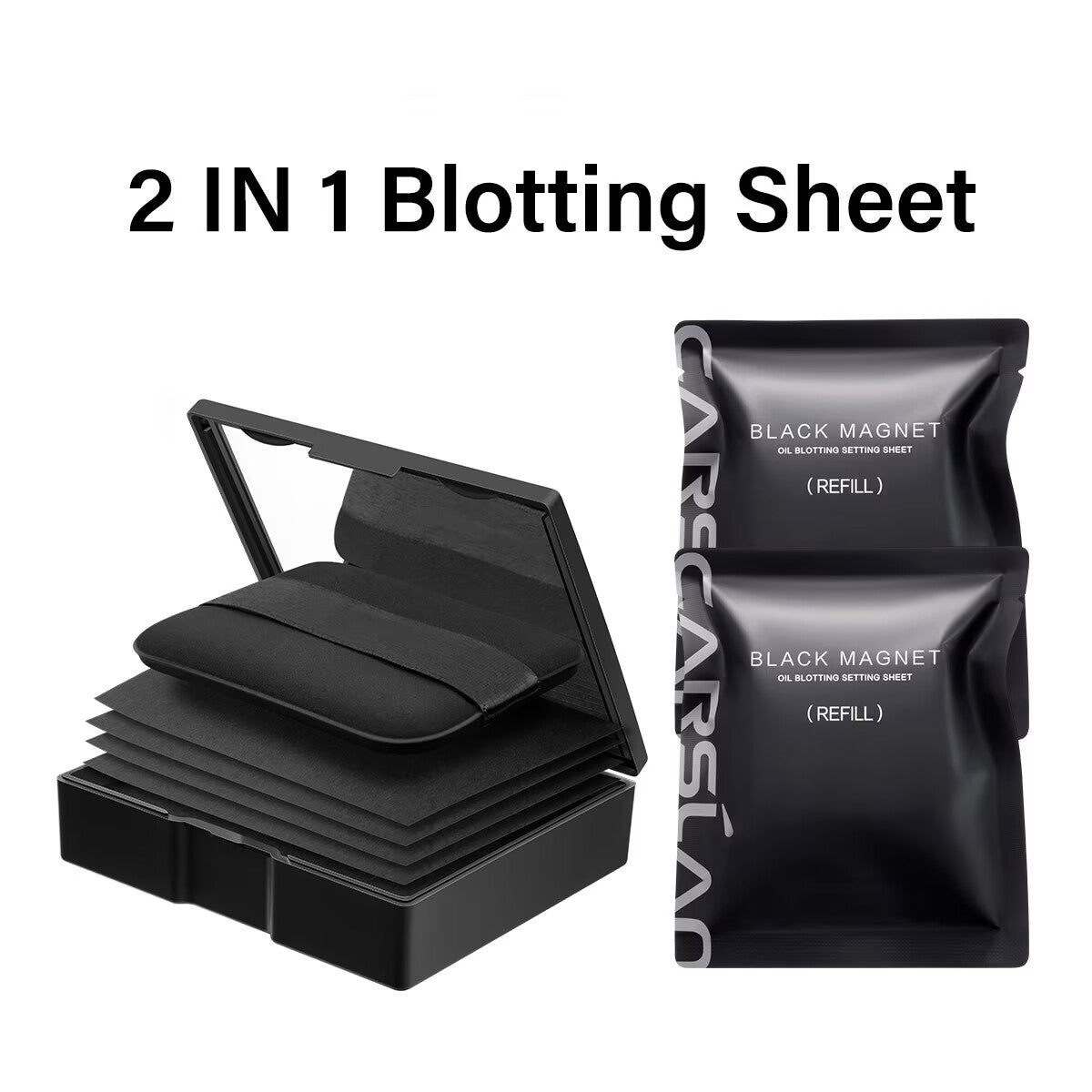 Black Magnet Oil Blotting Setting Sheet