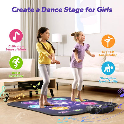 Dance Mat Bluetooth Electronic Dance Pad with Light-up