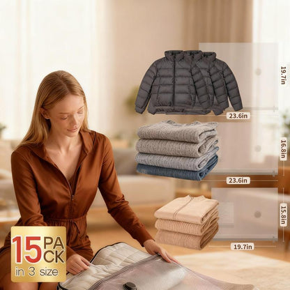 Cordless Rechargeable Vacuum Compression Bag Set