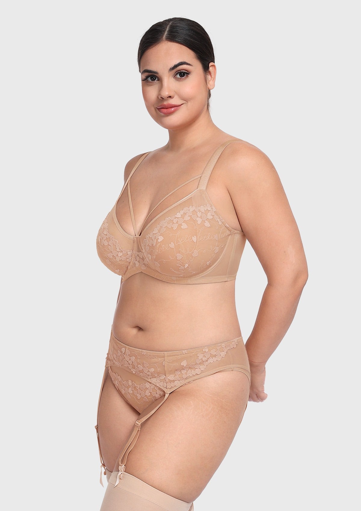Holiday Edit Embroidery Pink Underwire Bra