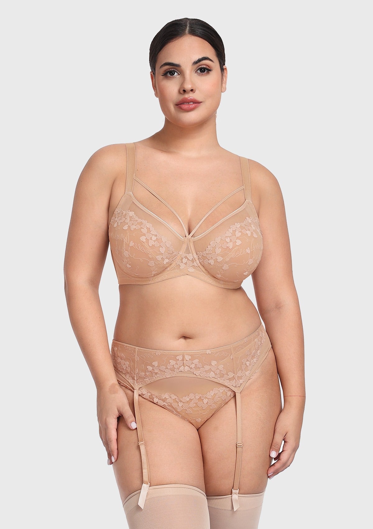 Holiday Edit Embroidery Pink Underwire Bra