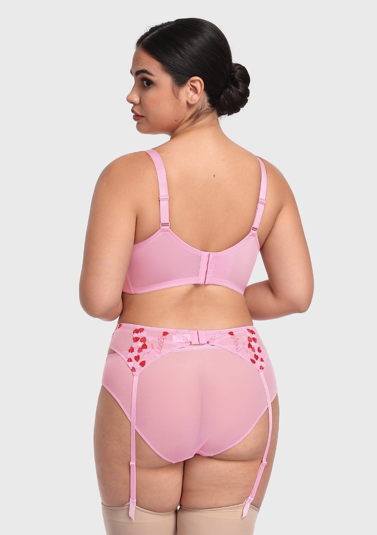 Holiday Edit Embroidery Pink Underwire Bra
