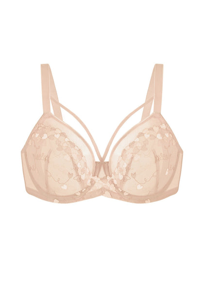 Holiday Edit Embroidery Pink Underwire Bra