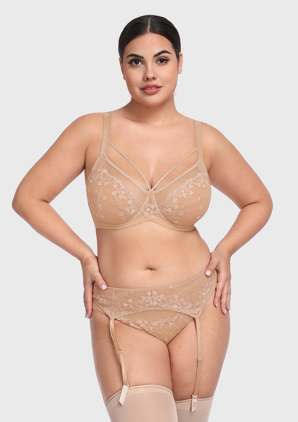 Holiday Edit Embroidery Pink Underwire Bra