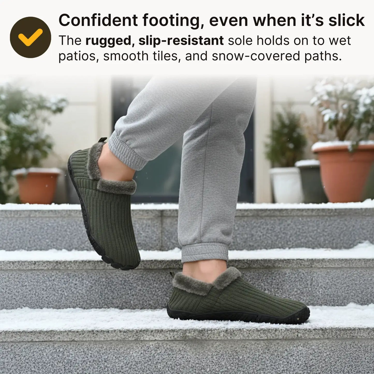 Fleece-Lined Non-Slip Unisex Slippers