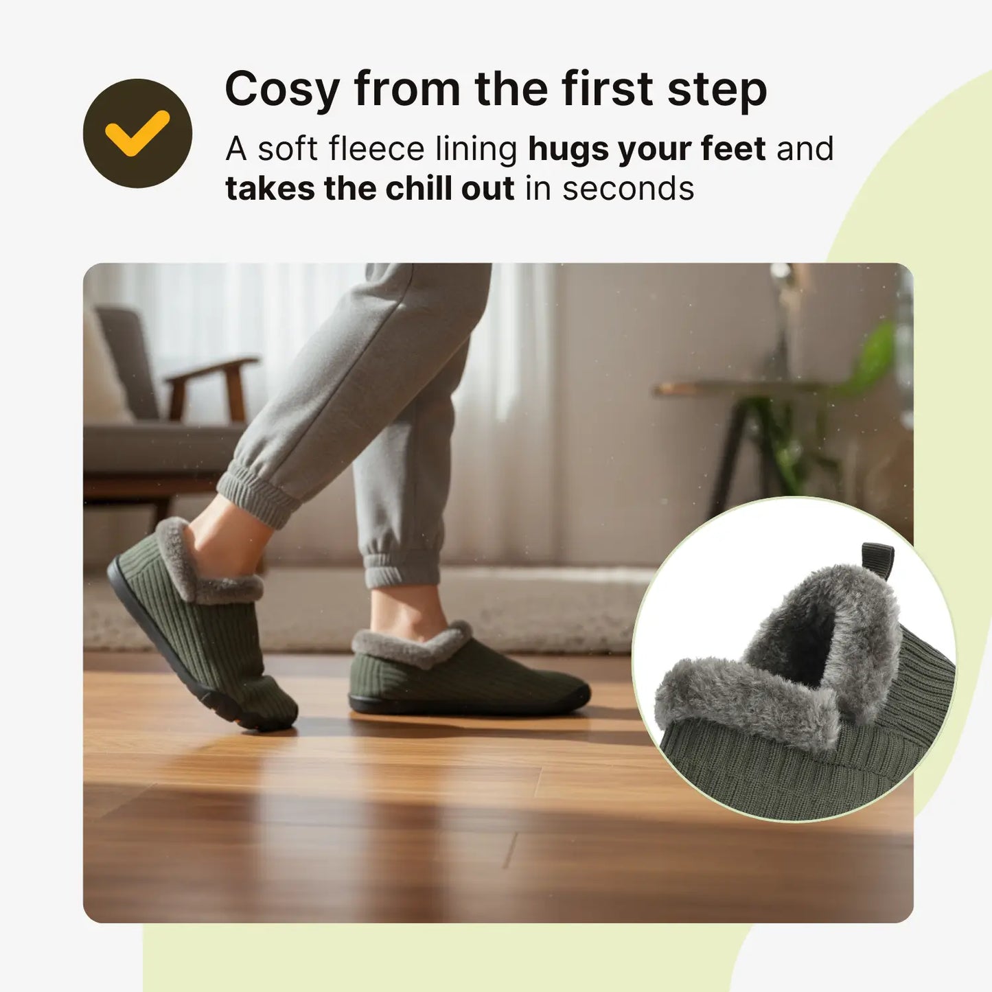 Fleece-Lined Non-Slip Unisex Slippers